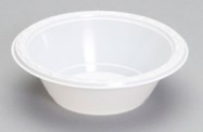 Genpak 12 oz. White Plastic Bowl – 1000/case
