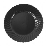 Classicware 7 1/2″ Black Plastic Plate 180/Case