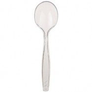 Maryland Plastics HD Clear Plastic Soup Spoon 100/Pack