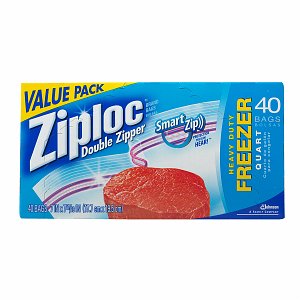 Ziploc Quart Size Freezer Bag 9/40 Case - Dovs by the Case | Dovs by ...