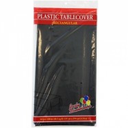 Party Dimensions 54″x108″ Black Plastic Table Cover – 48/case