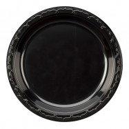 Genpak 10.25″  Black Plastic Plates– 400/case