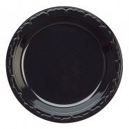 Genpak 6″  Black Plastic Plates– 1000/case