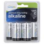 Homelife Alkaline C Batteries 24/Case