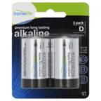 Homelife Alkaline D Batteries 24/Case
