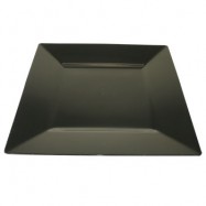 8″ Maryland Plastic Black Square Plate– 120/case