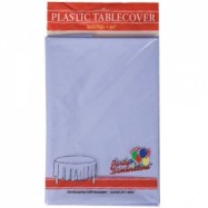 84″ Round Lavender Plastic Table Cover- 36/case