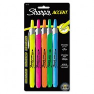 Sharpie Retractable Assorted Highlighters 5/Pack