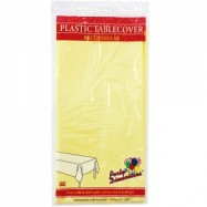 Party Dimensions 54″x108″ Yellow Plastic Table Cover – 48/case