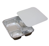 3 Compartment Aluminum Pan with Board Lid 200/Case