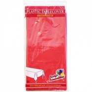 Party Dimensions 54″x108″ Red Plastic Table Cover – 48/case