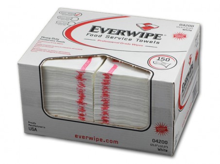 White Food Service Wiper 150/Case