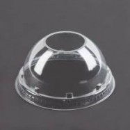 9 oz. Solo Ultra Clear Plastic Squat Cup Dome Lid
