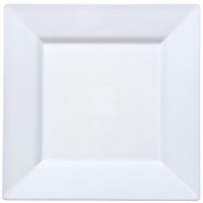 10.75″ Hanna K White Plastic Square Plate- 120/case