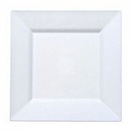 9.5″ Hanna K White Plastic Square Plate- 120/case