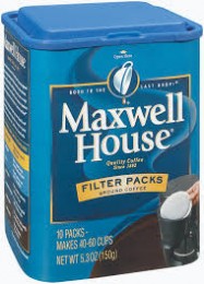 Maxwell House Regular Filter Pack Coffee 4/10pk Case